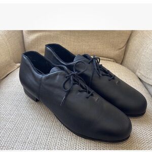 Capezio Black Leather Men's Tap Shoe’s Oxfords Sz 16 BIG -PERFECT NWOT